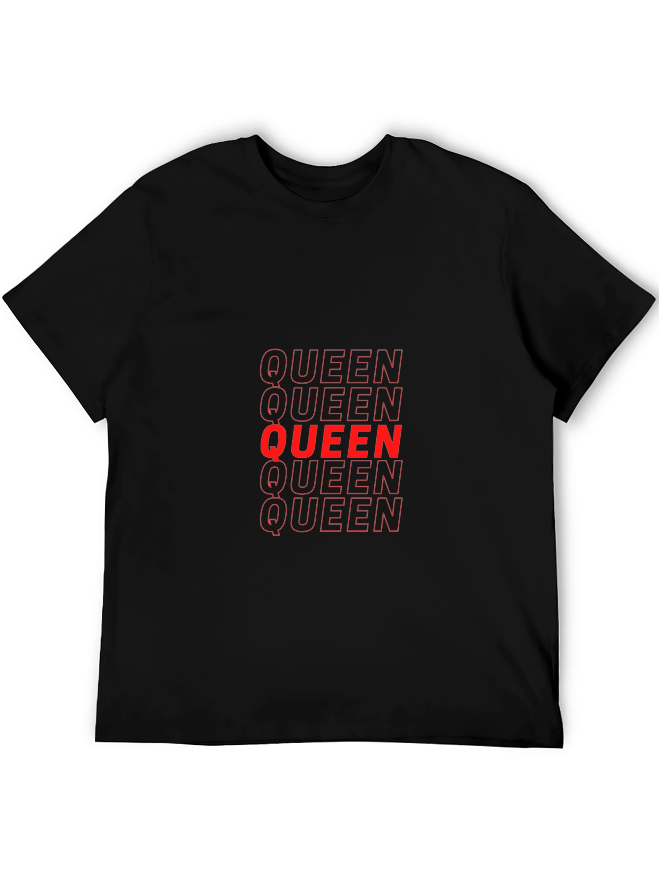 Queen Stacked Graphic T-Shirt - Black