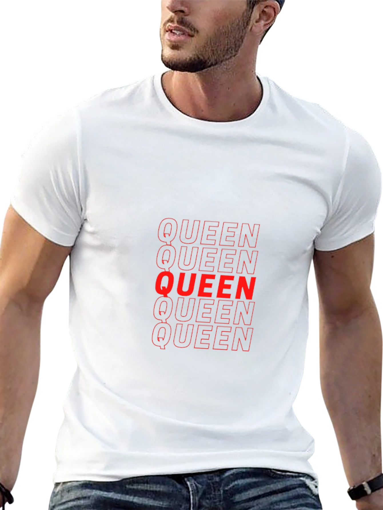 Queen Stacked Graphic T-Shirt - Black
