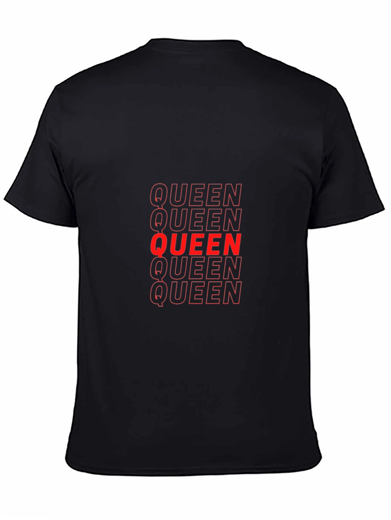 Queen Stacked Graphic T-Shirt - Black