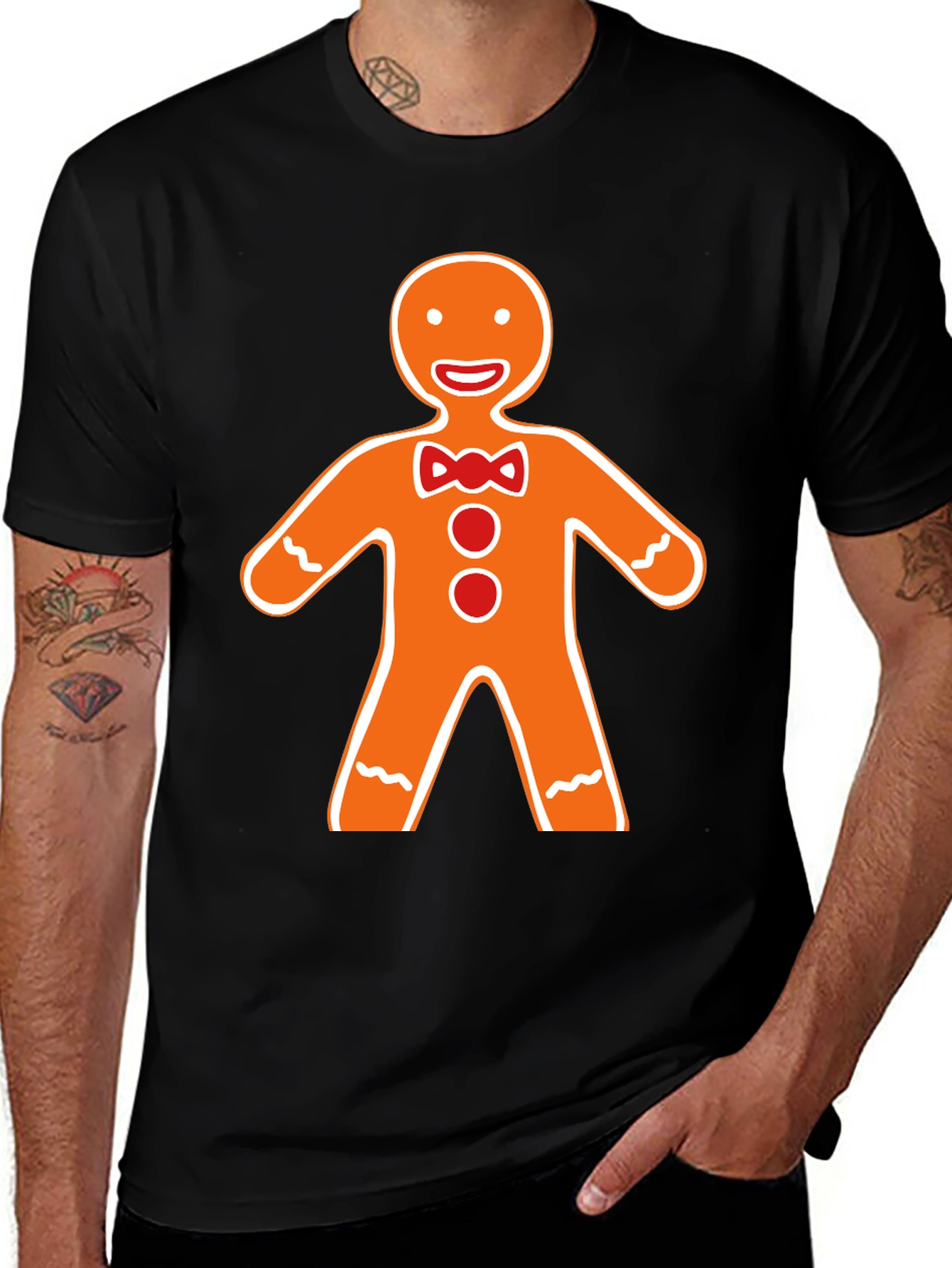 Gingerbread Man Graphic Tee - Holiday Apparel