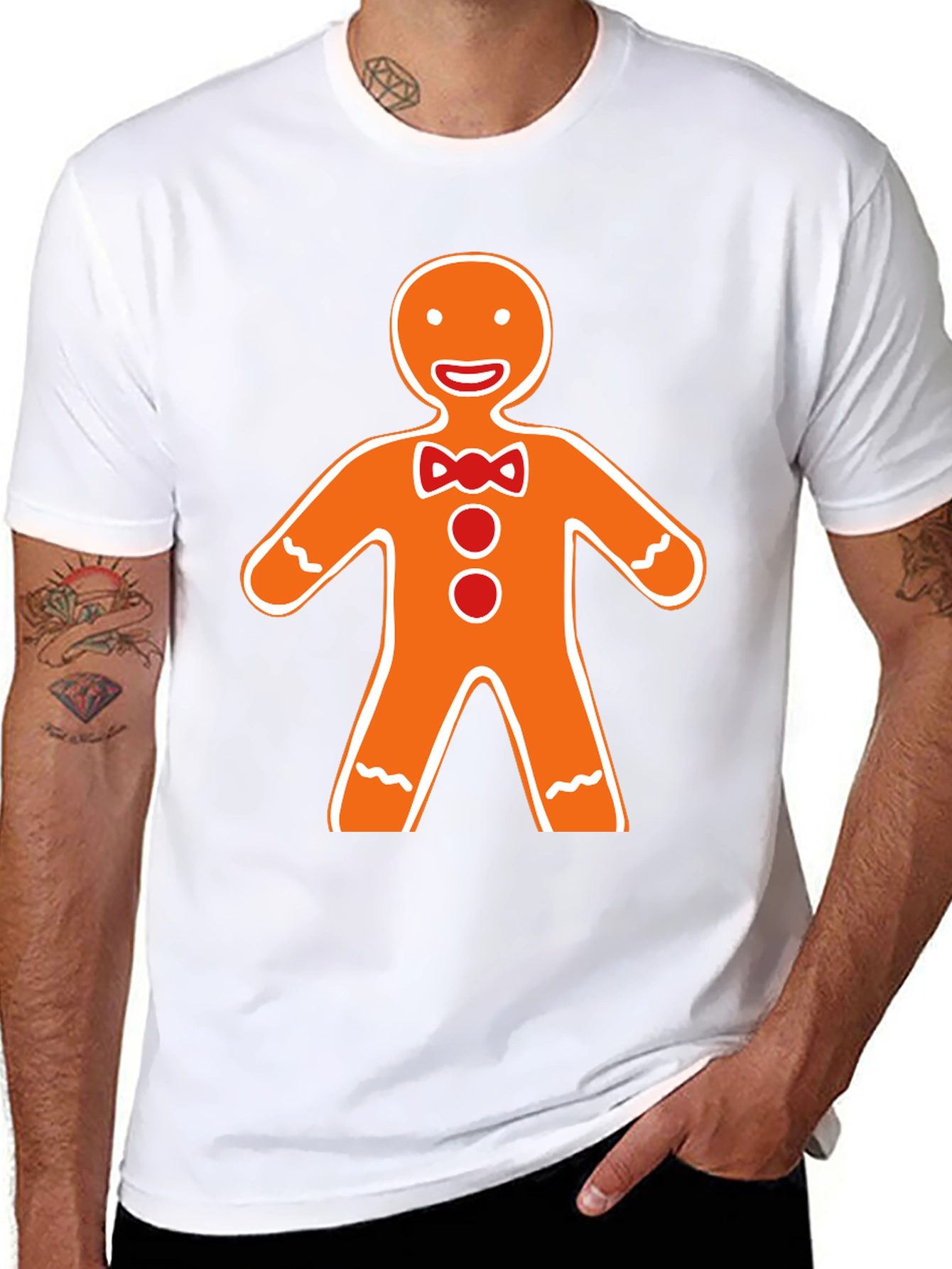 Gingerbread Man Graphic Tee - Holiday Apparel