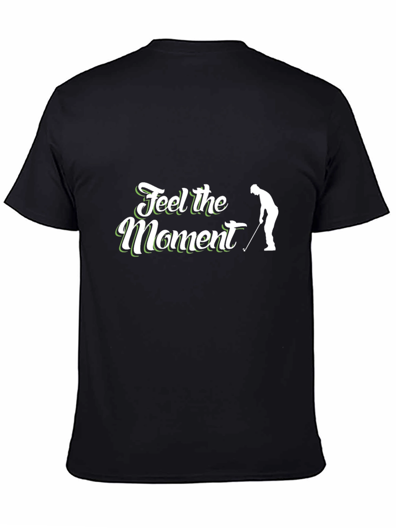 Feel the Moment Golf T-Shirt - Black