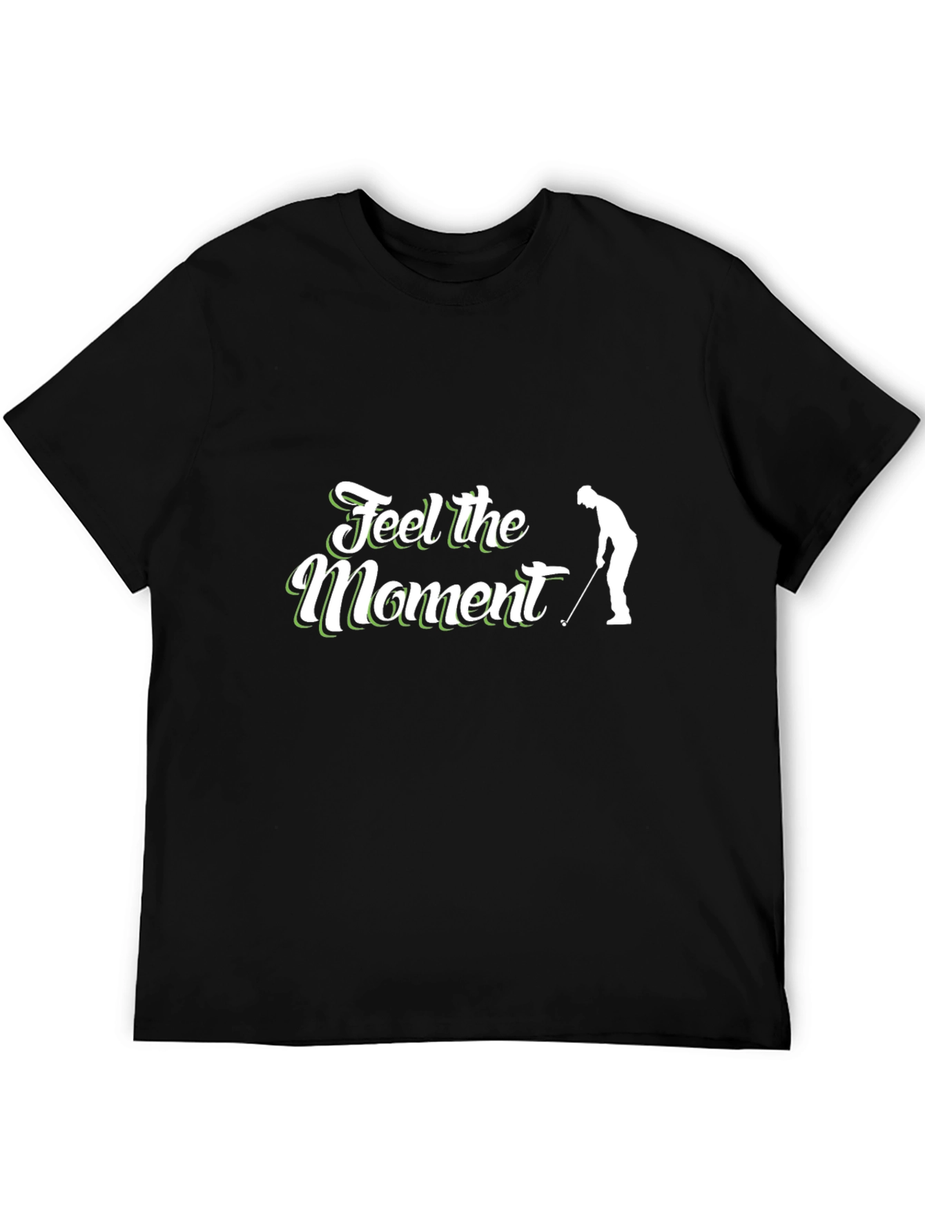 Feel the Moment Golf T-Shirt - Black