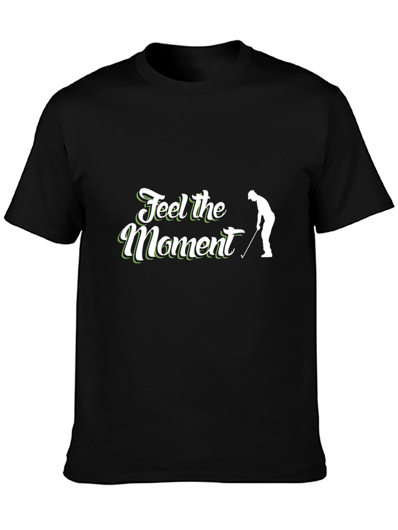 Feel the Moment Golf T-Shirt - Black
