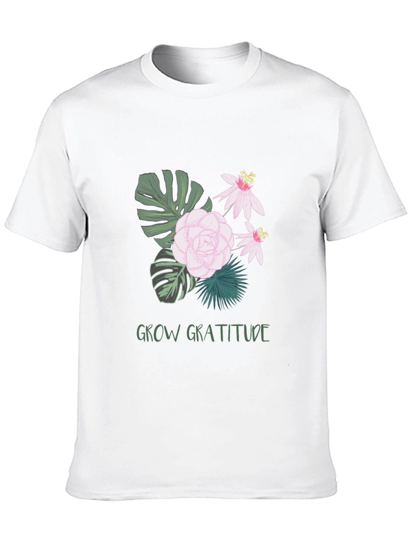 Grow Gratitude Graphic Tee - Stylish Black Shirt