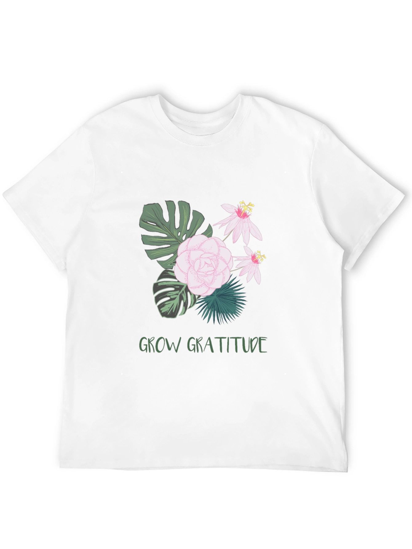 Grow Gratitude Graphic Tee - Stylish Black Shirt