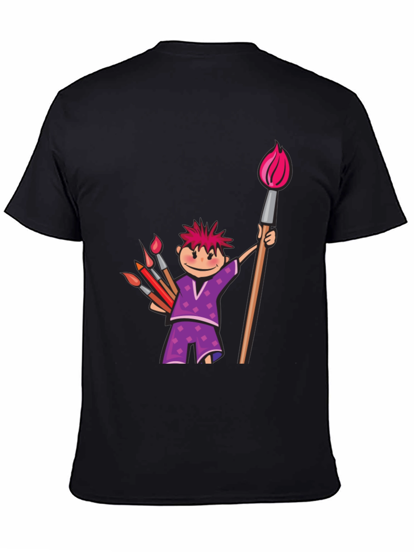 Artist Cartoon Graphic T-Shirt