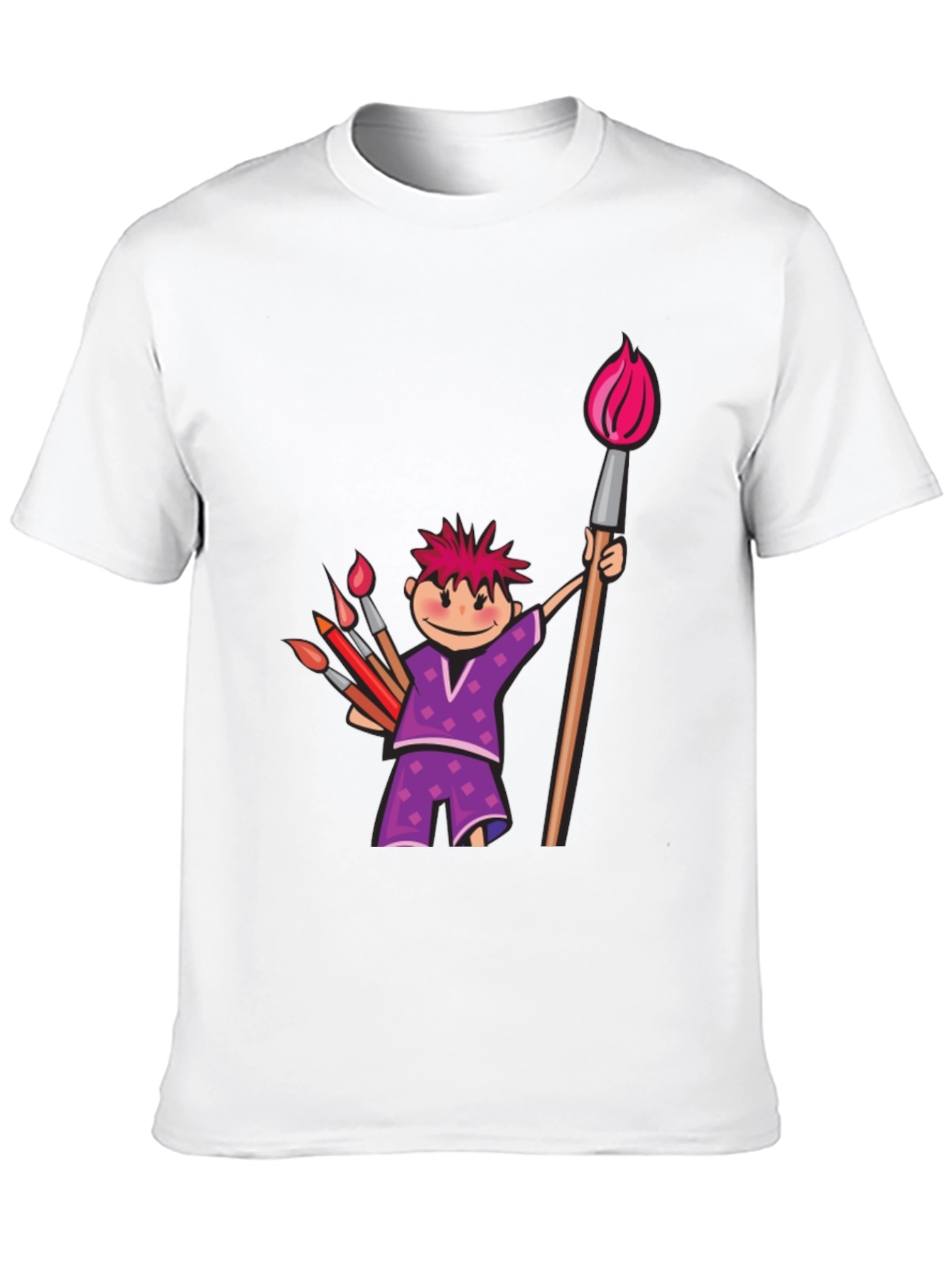 Artist Cartoon Graphic T-Shirt
