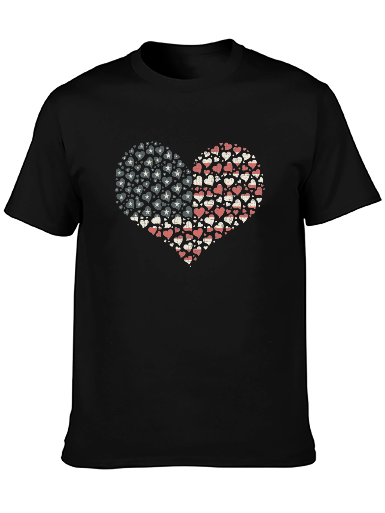 Patriotic Heart T-Shirt - Stars & Stripes Graphic Tee