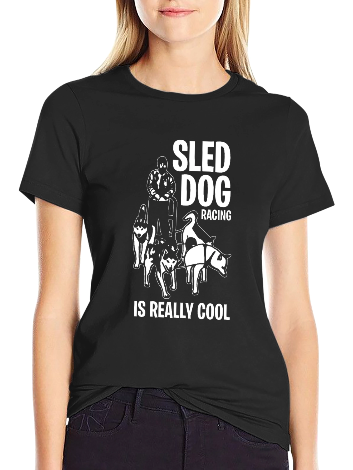 Sled Dog Racing Cool Graphic Tee