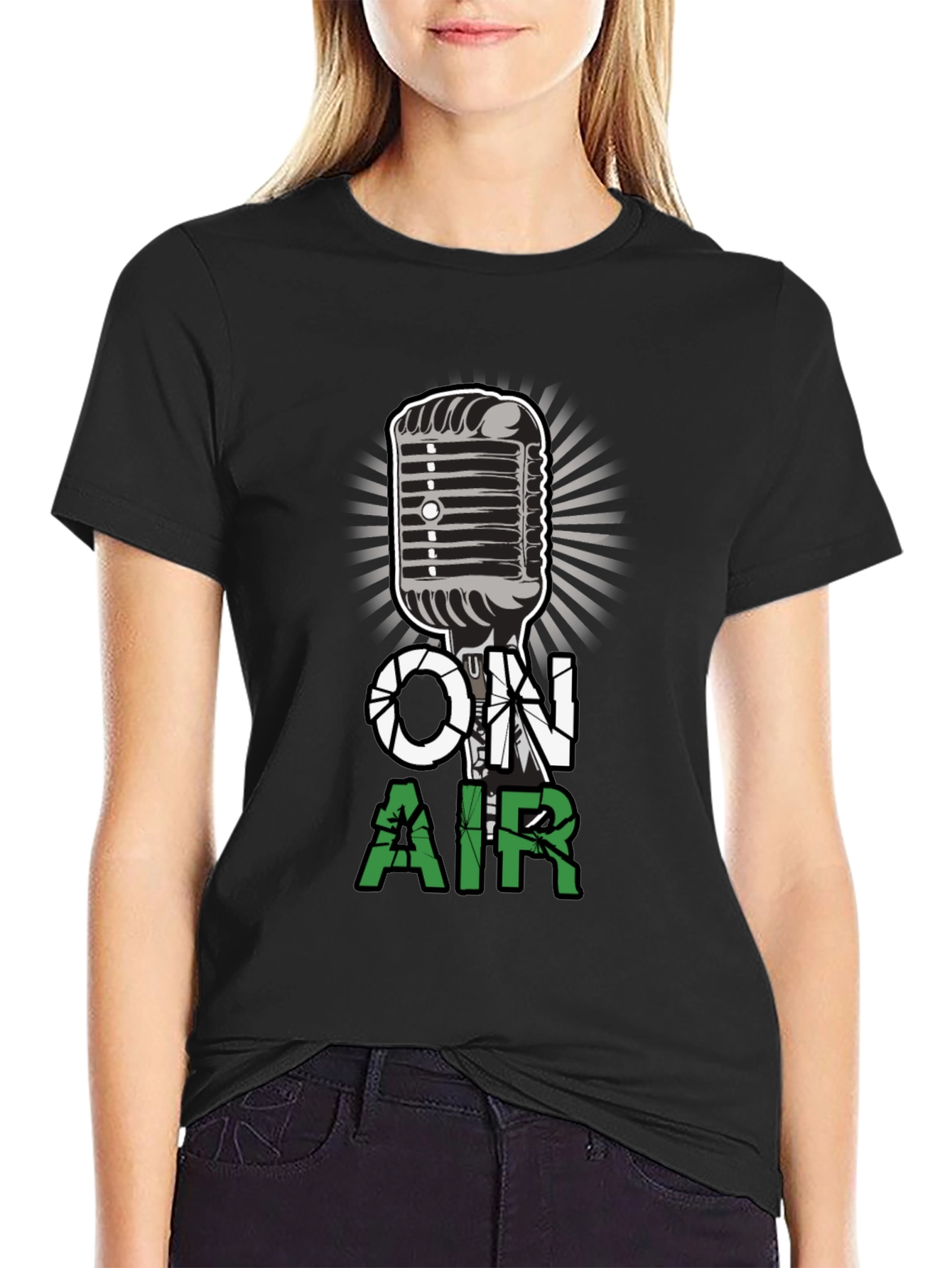 On Air Microphone Graphic T-Shirt