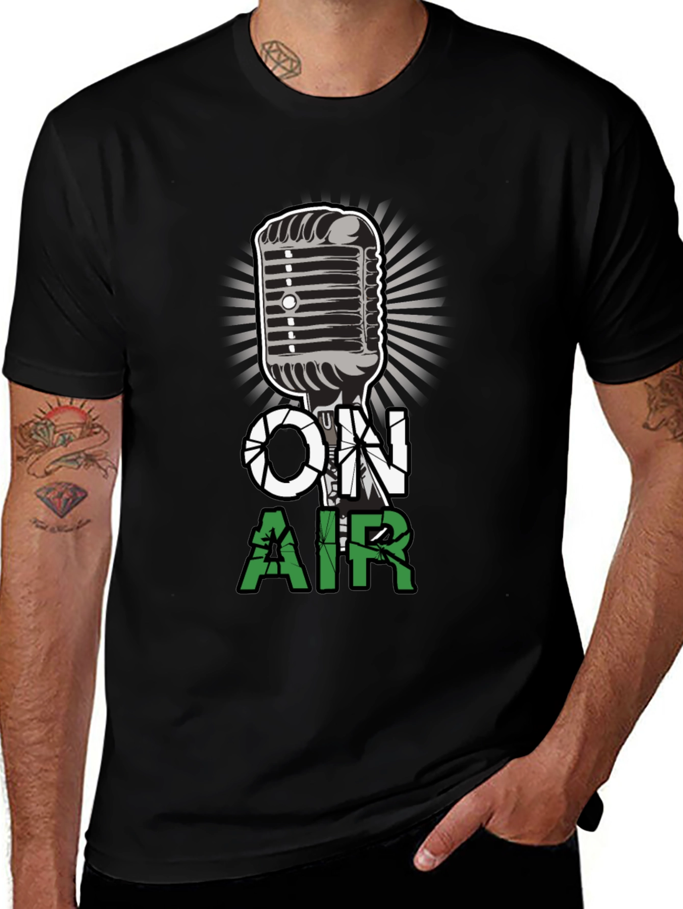 On Air Microphone Graphic T-Shirt