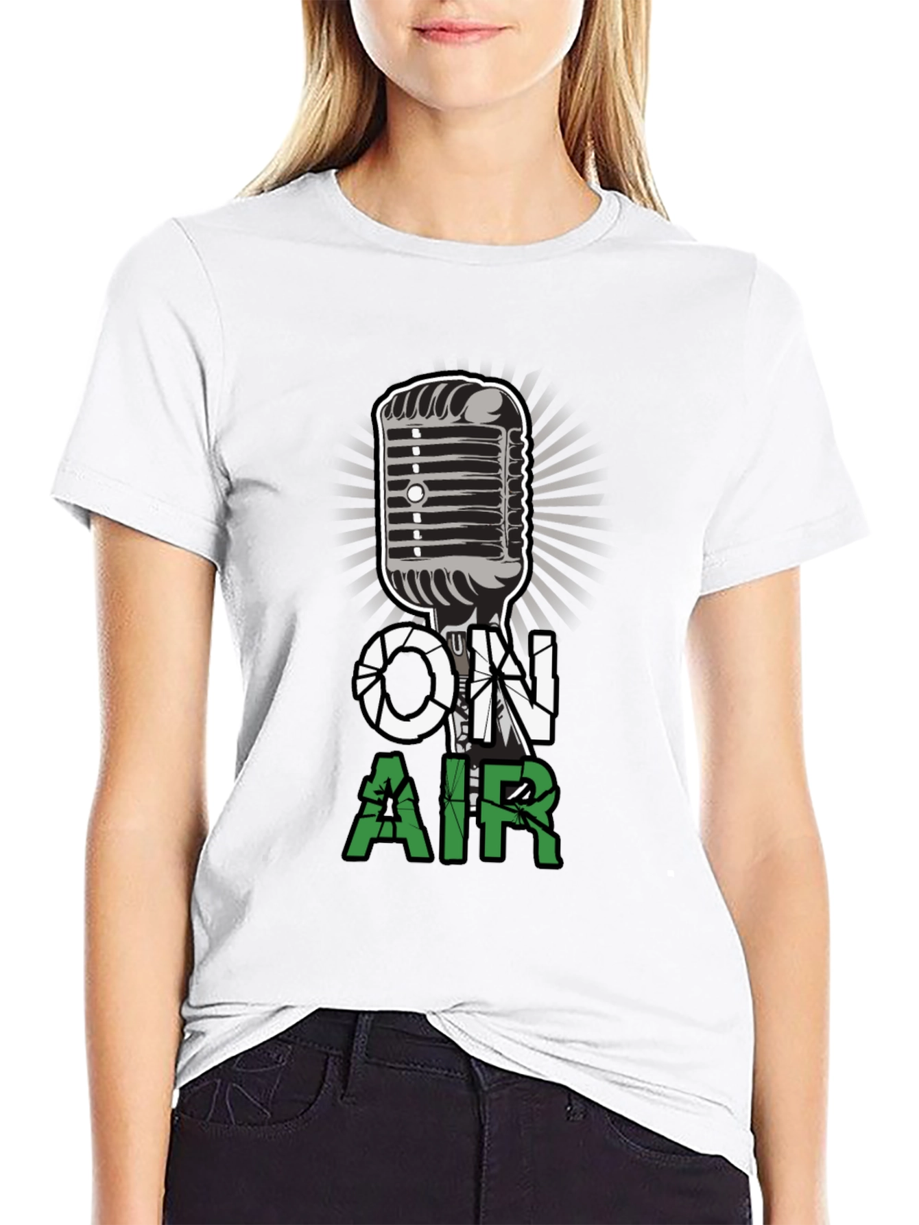 On Air Microphone Graphic T-Shirt