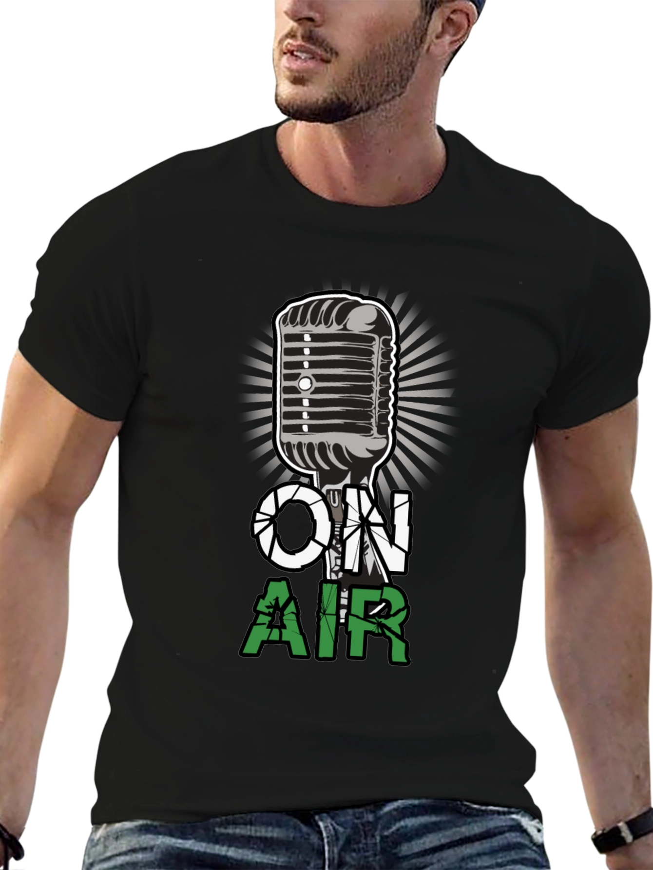 On Air Microphone Graphic T-Shirt