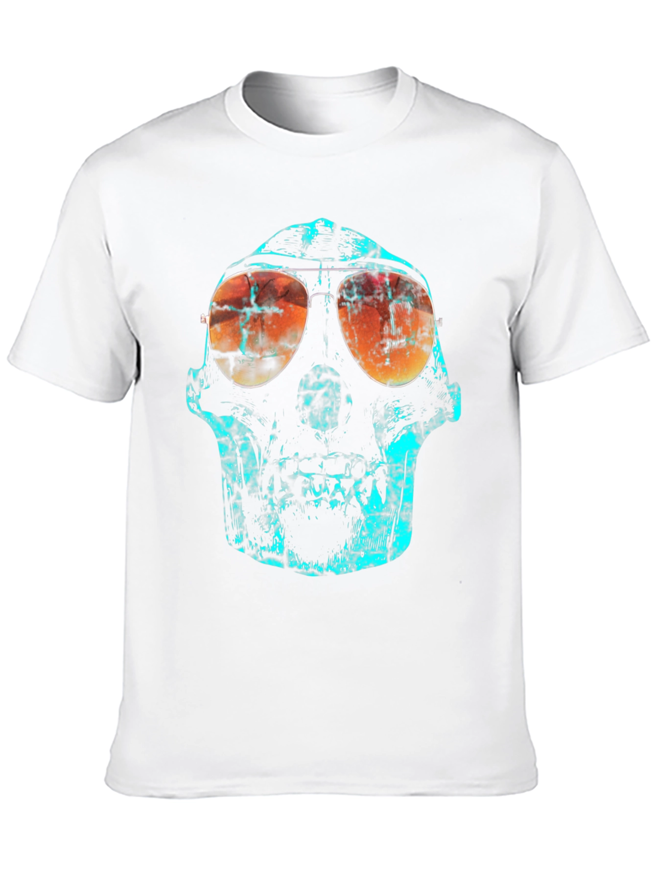 Skull Graphic Print Crew Neck T-Shirt