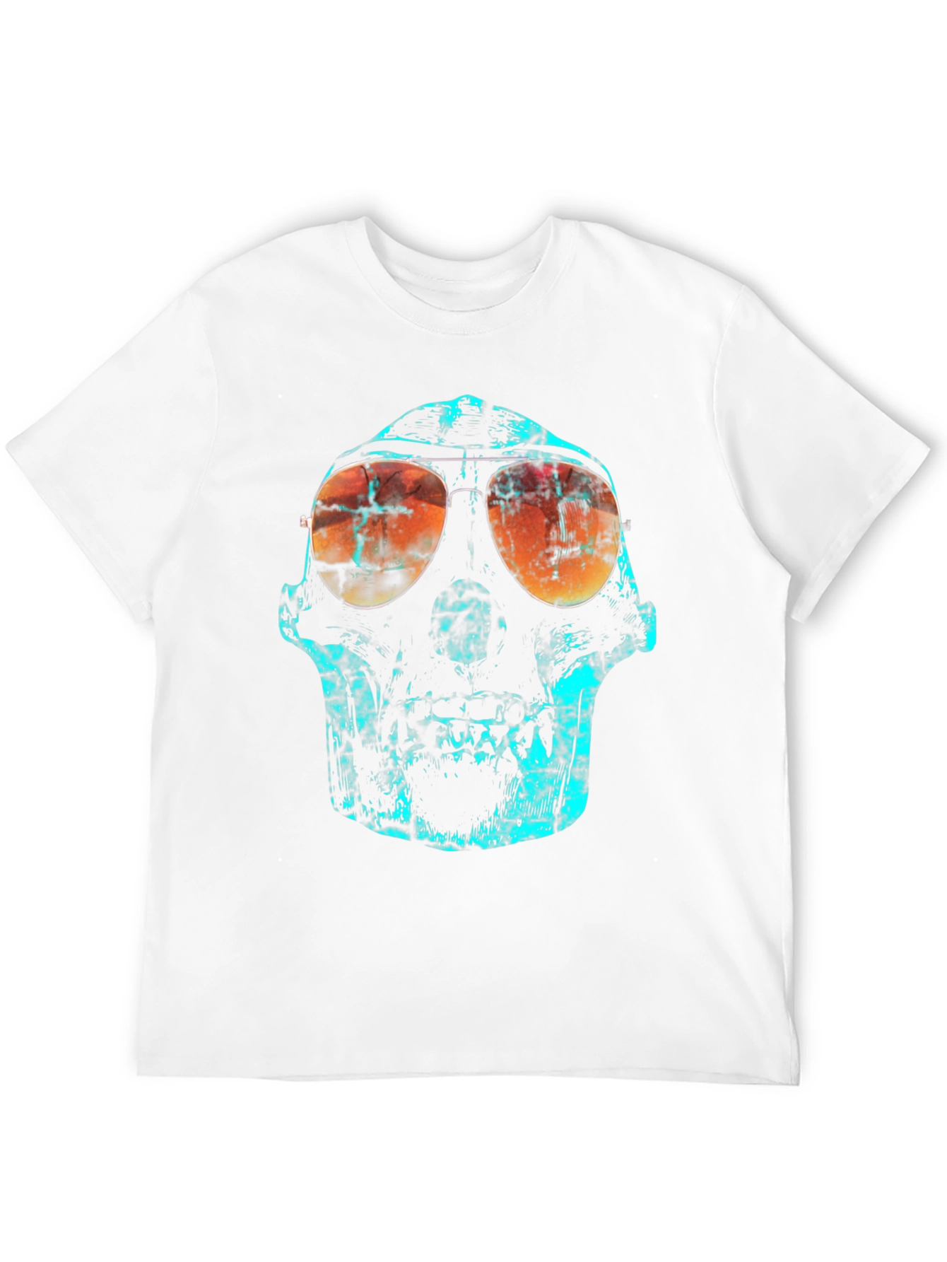 Skull Graphic Print Crew Neck T-Shirt