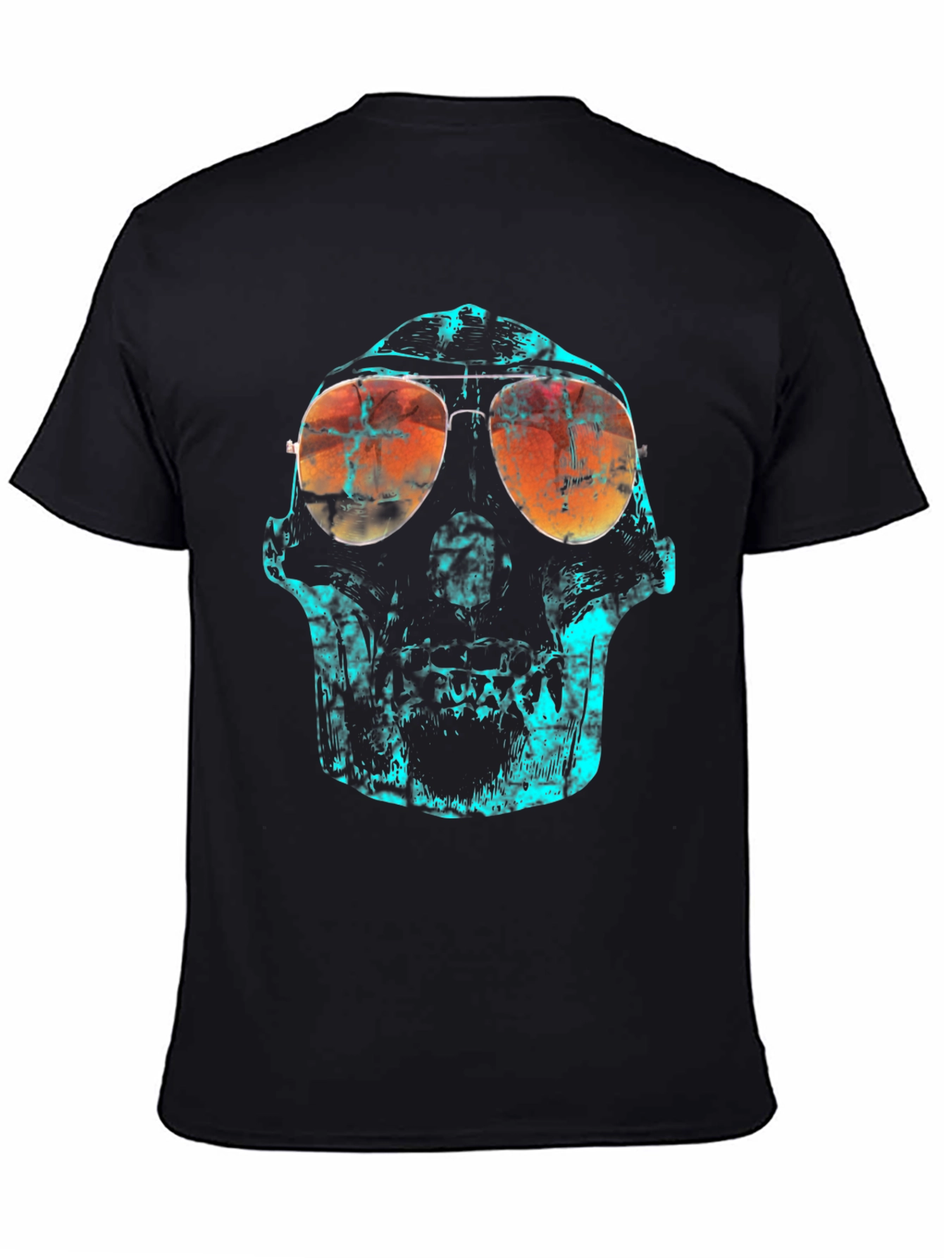 Skull Graphic Print Crew Neck T-Shirt