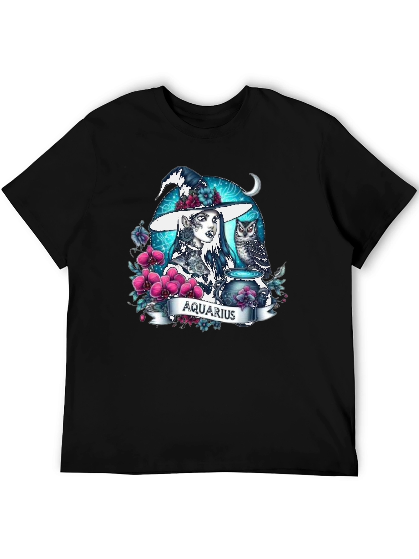 Aquarius Witch T-Shirt - Zodiac Sign Tee