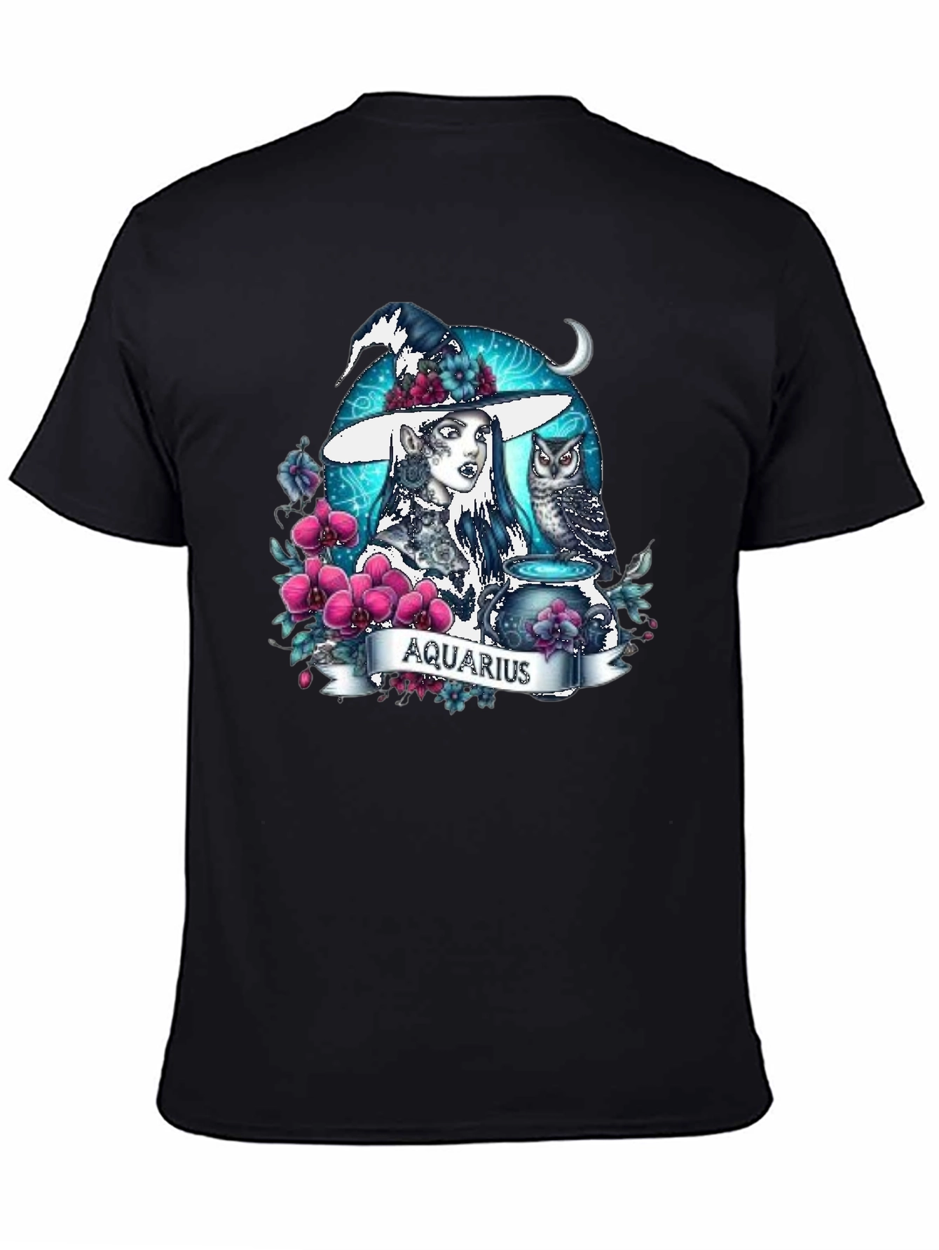 Aquarius Witch T-Shirt - Zodiac Sign Tee