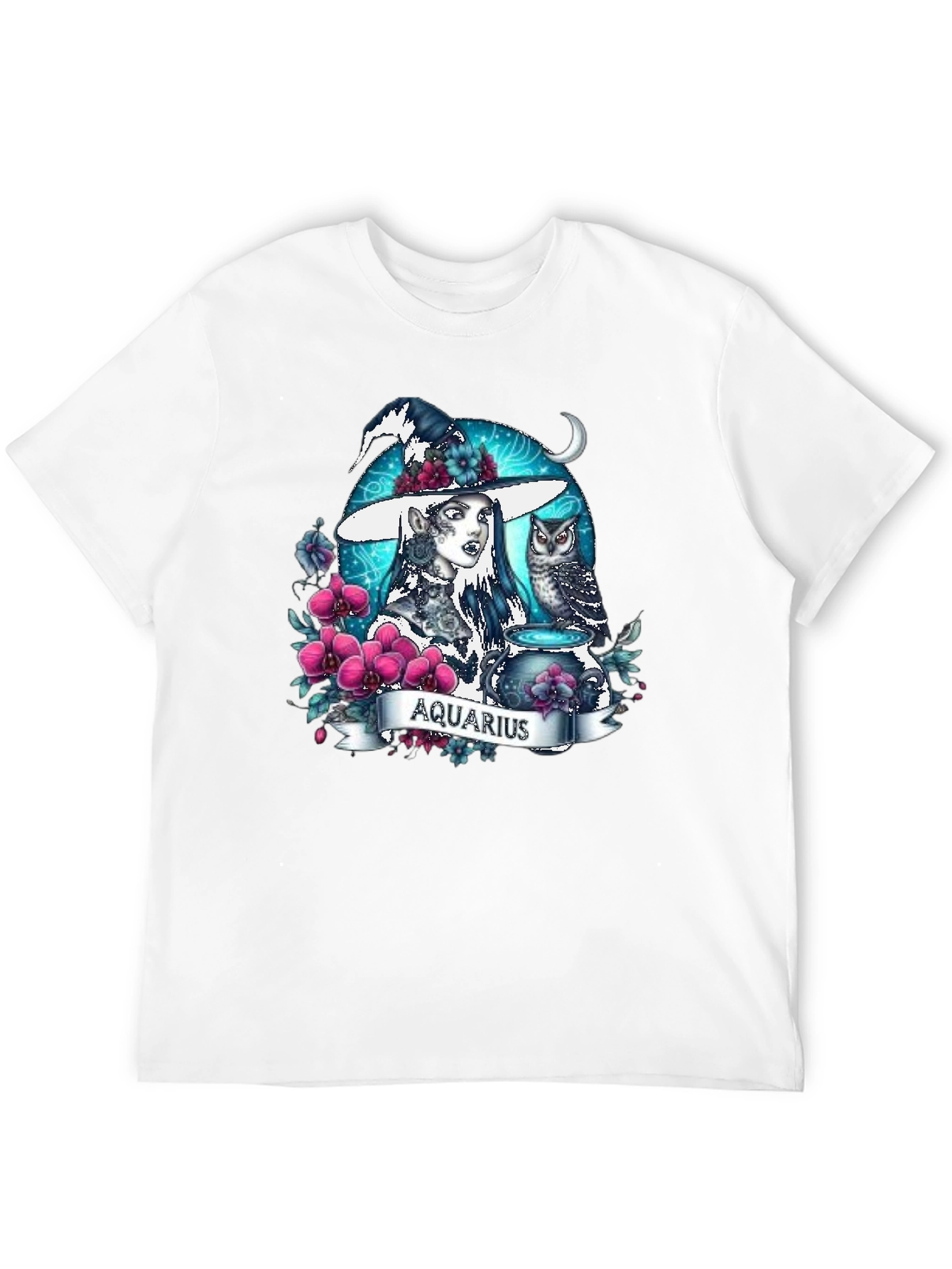 Aquarius Witch T-Shirt - Zodiac Sign Tee