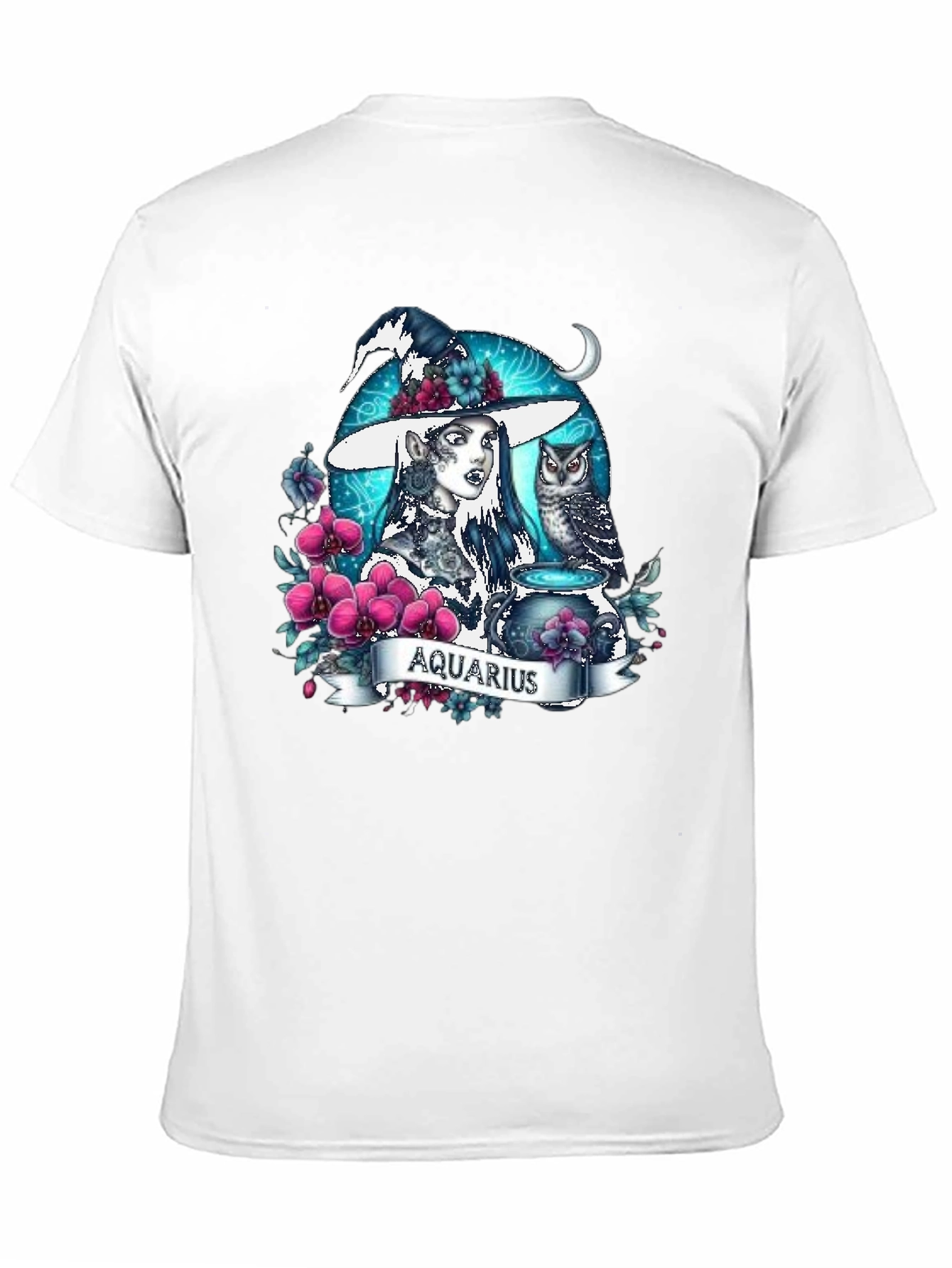 Aquarius Witch T-Shirt - Zodiac Sign Tee