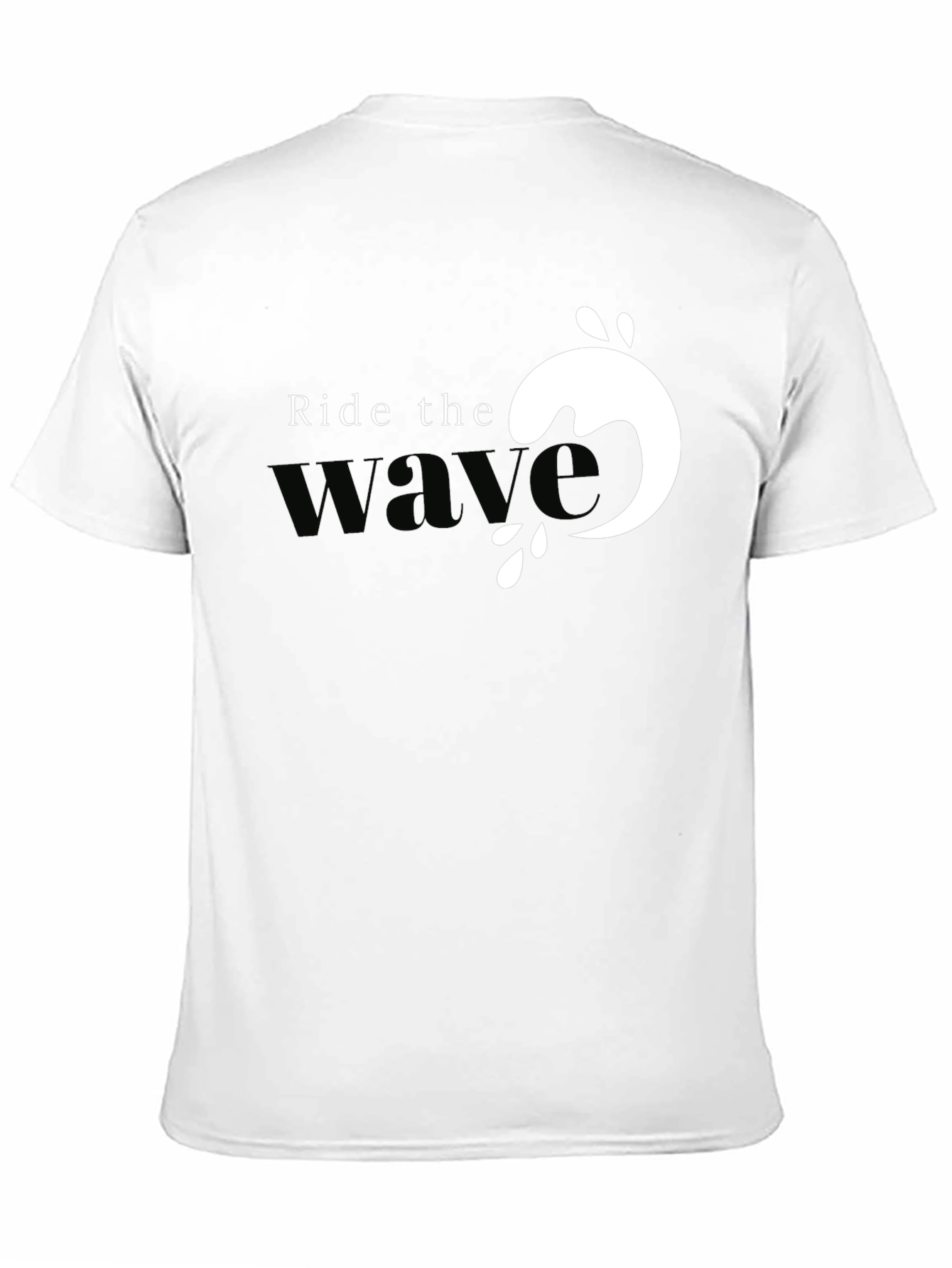 Ride the Wave Graphic Tee - Black Cotton T-Shirt