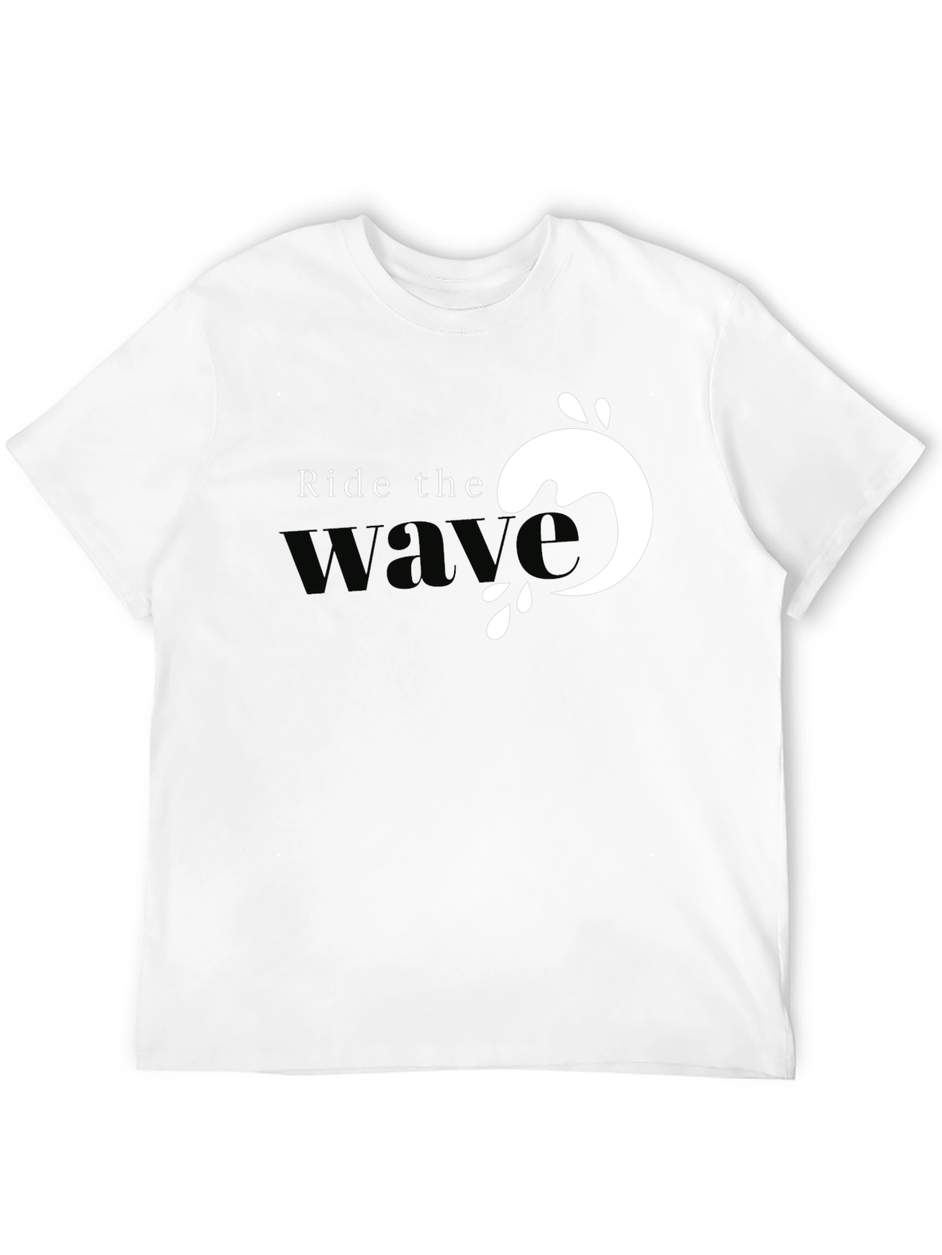 Ride the Wave Graphic Tee - Black Cotton T-Shirt