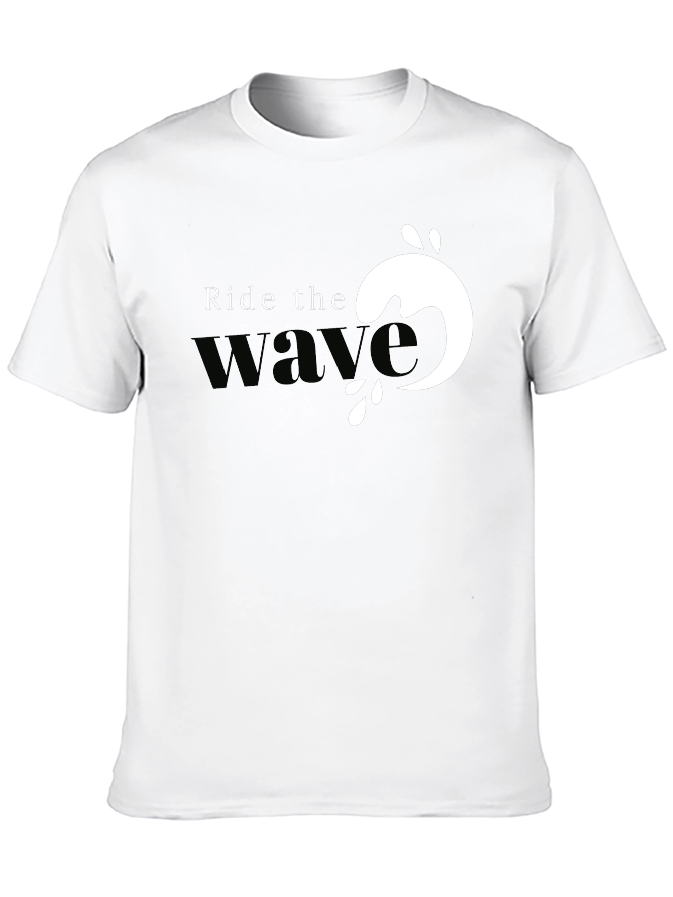 Ride the Wave Graphic Tee - Black Cotton T-Shirt