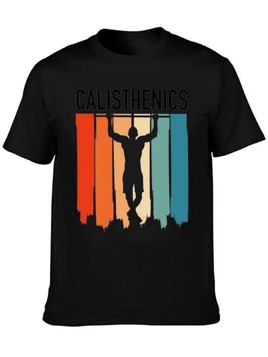 Calisthenics Retro Sunset Graphic Tee - Workout Shirt