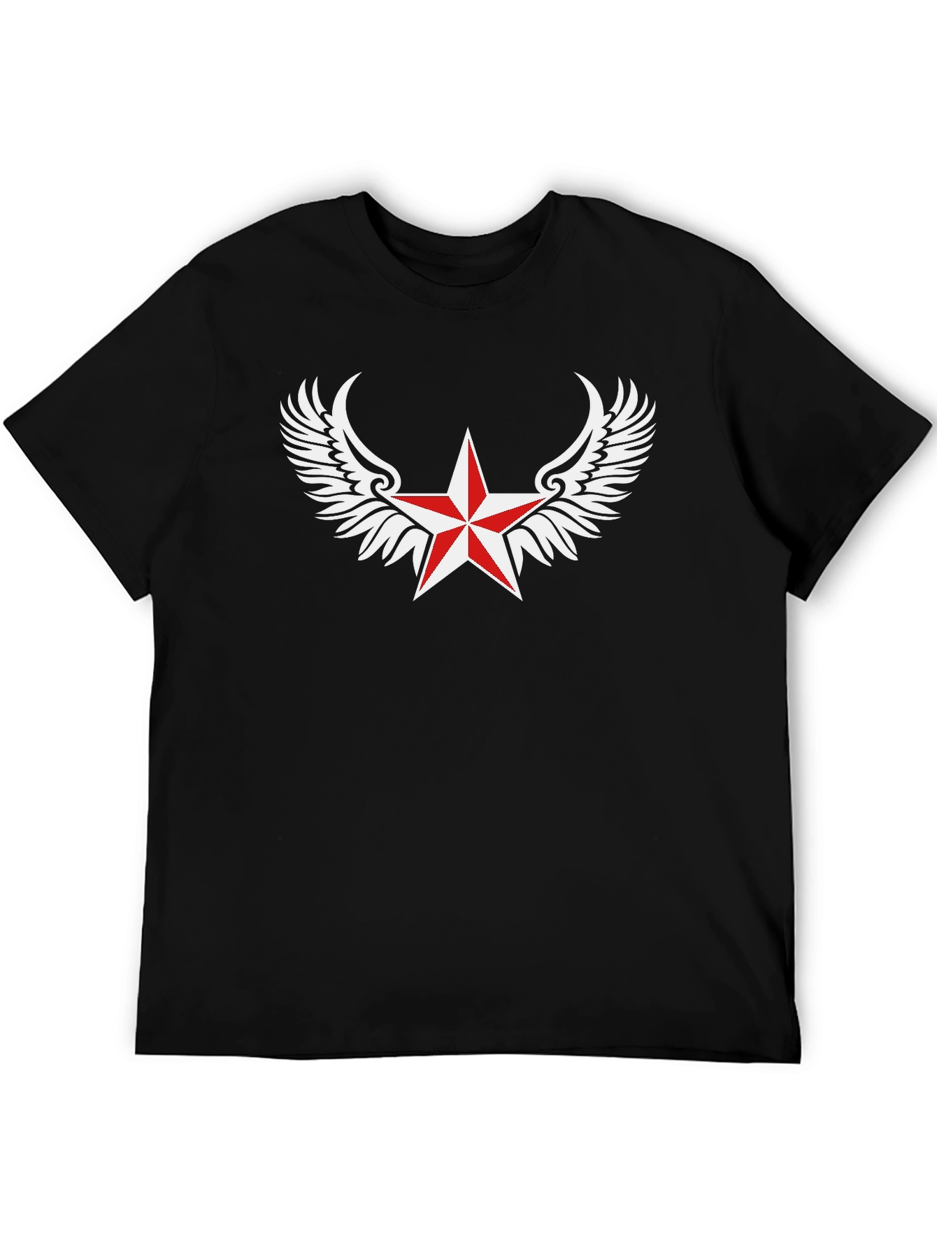 Winged Star Graphic Tee - Classic Black T-Shirt