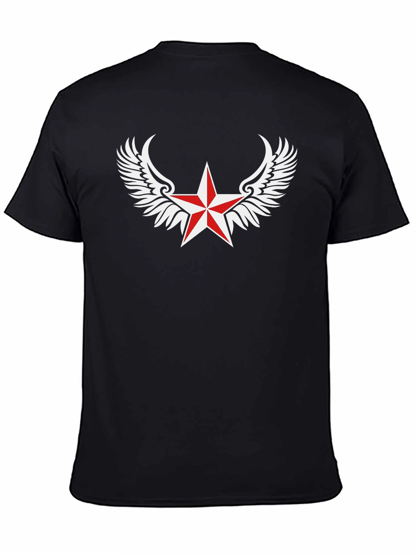Winged Star Graphic Tee - Classic Black T-Shirt