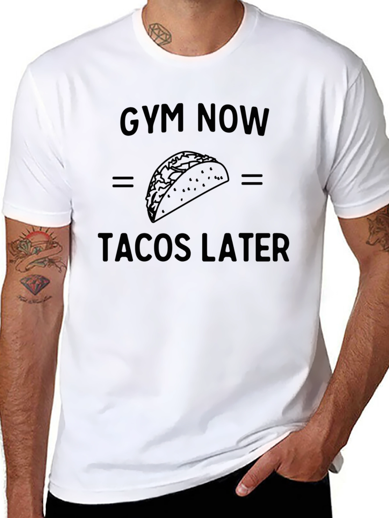 Gym Now Tacos Later Graphic Tee