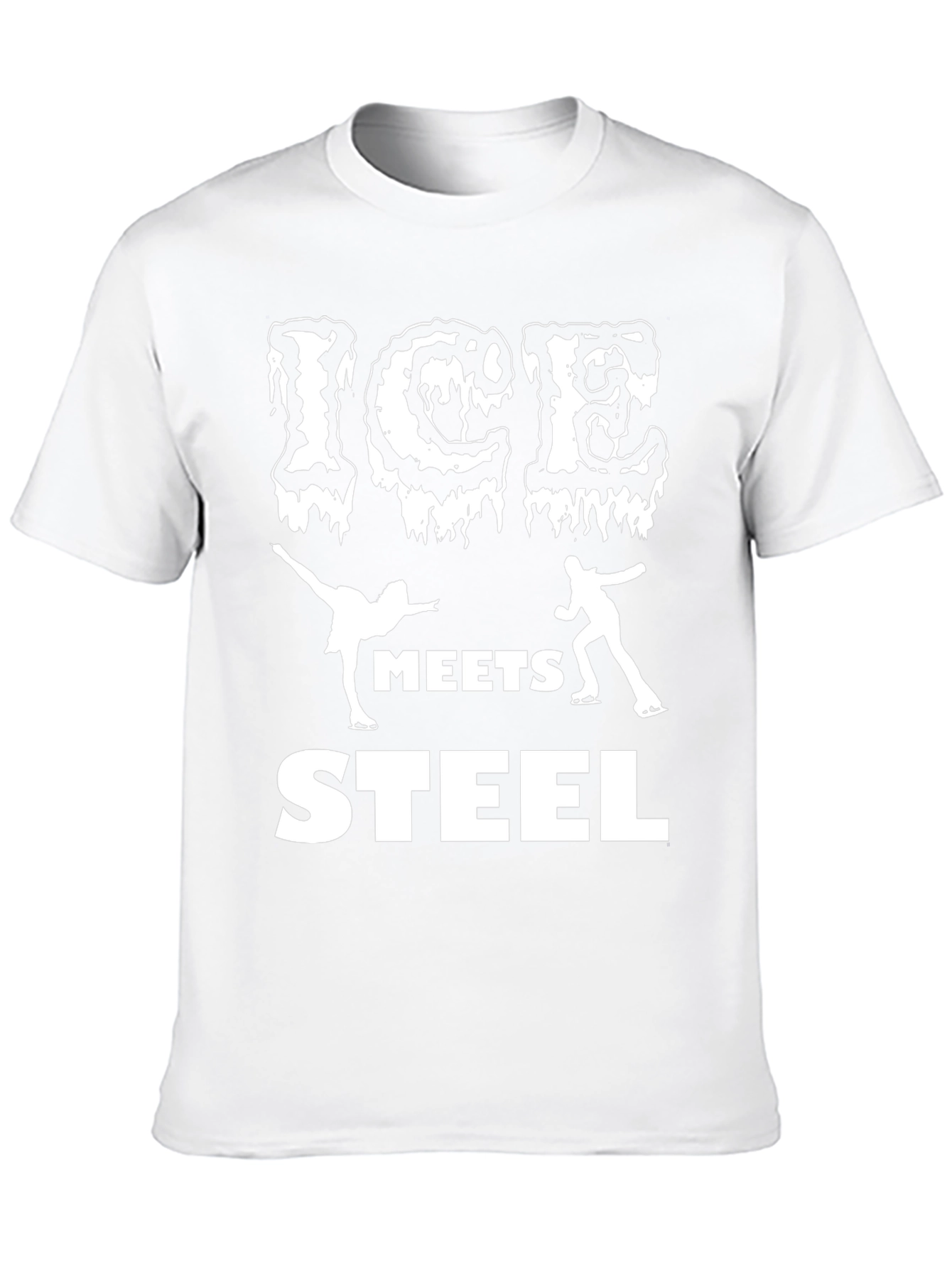 Ice Meets Steel Graphic T-Shirt - Figure Skating Tee