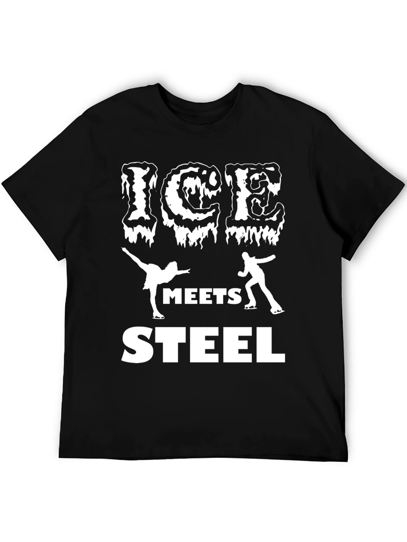 Ice Meets Steel Graphic T-Shirt - Figure Skating Tee