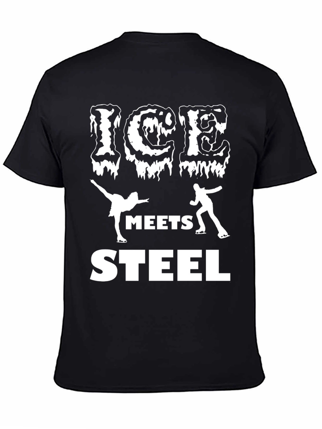 Ice Meets Steel Graphic T-Shirt - Figure Skating Tee
