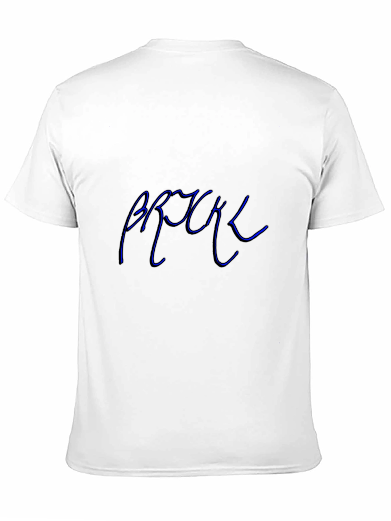 Cool Blue Text Graphic Black Tee
