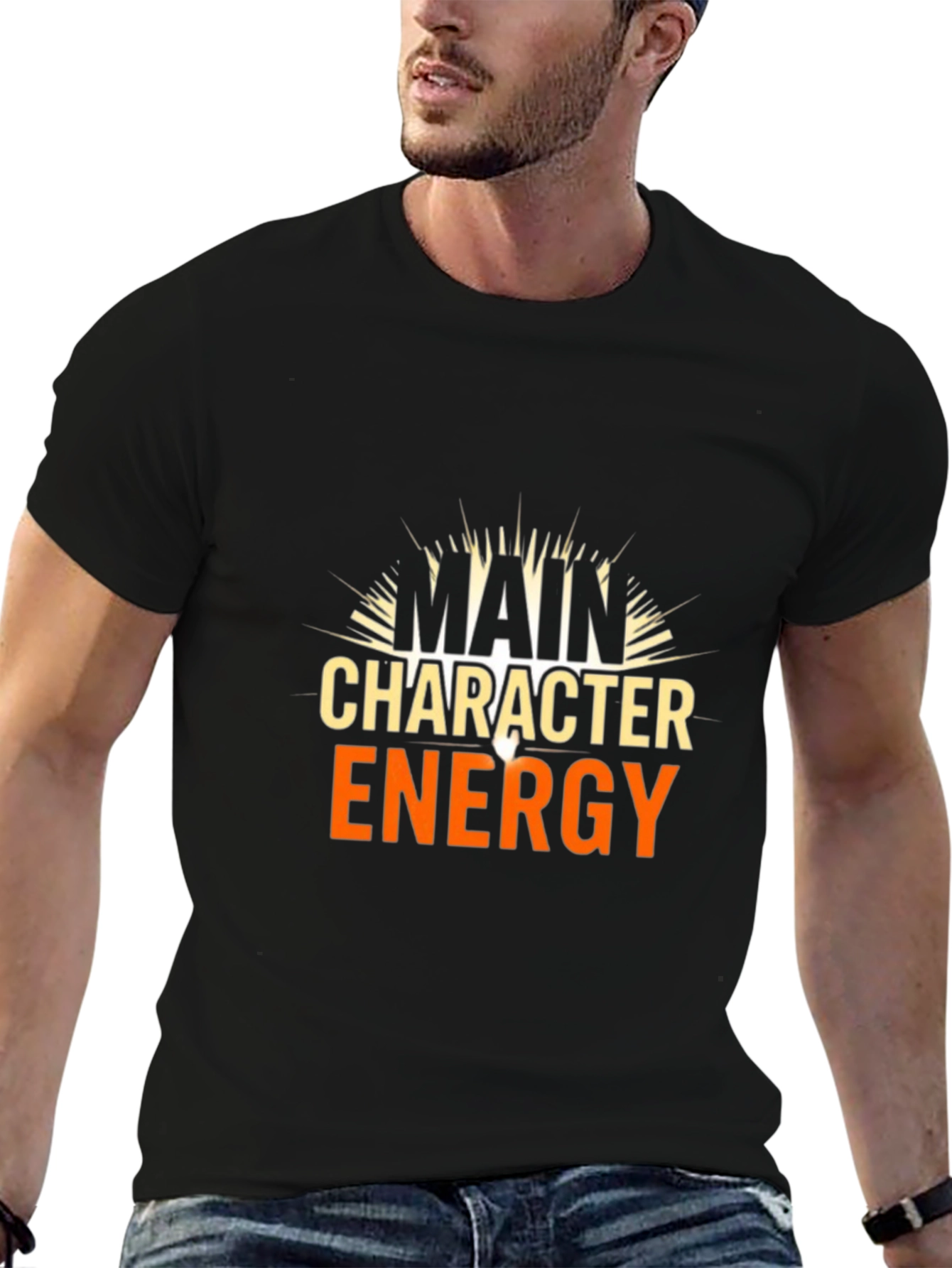 Main Character Energy Graphic Tee - Black