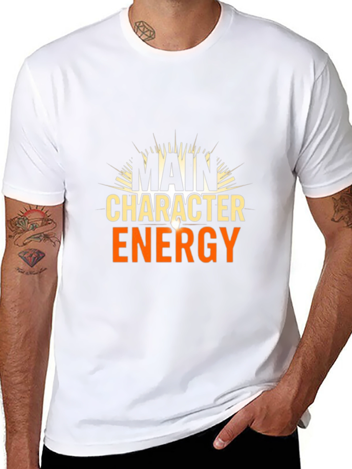 Main Character Energy Graphic Tee - Black