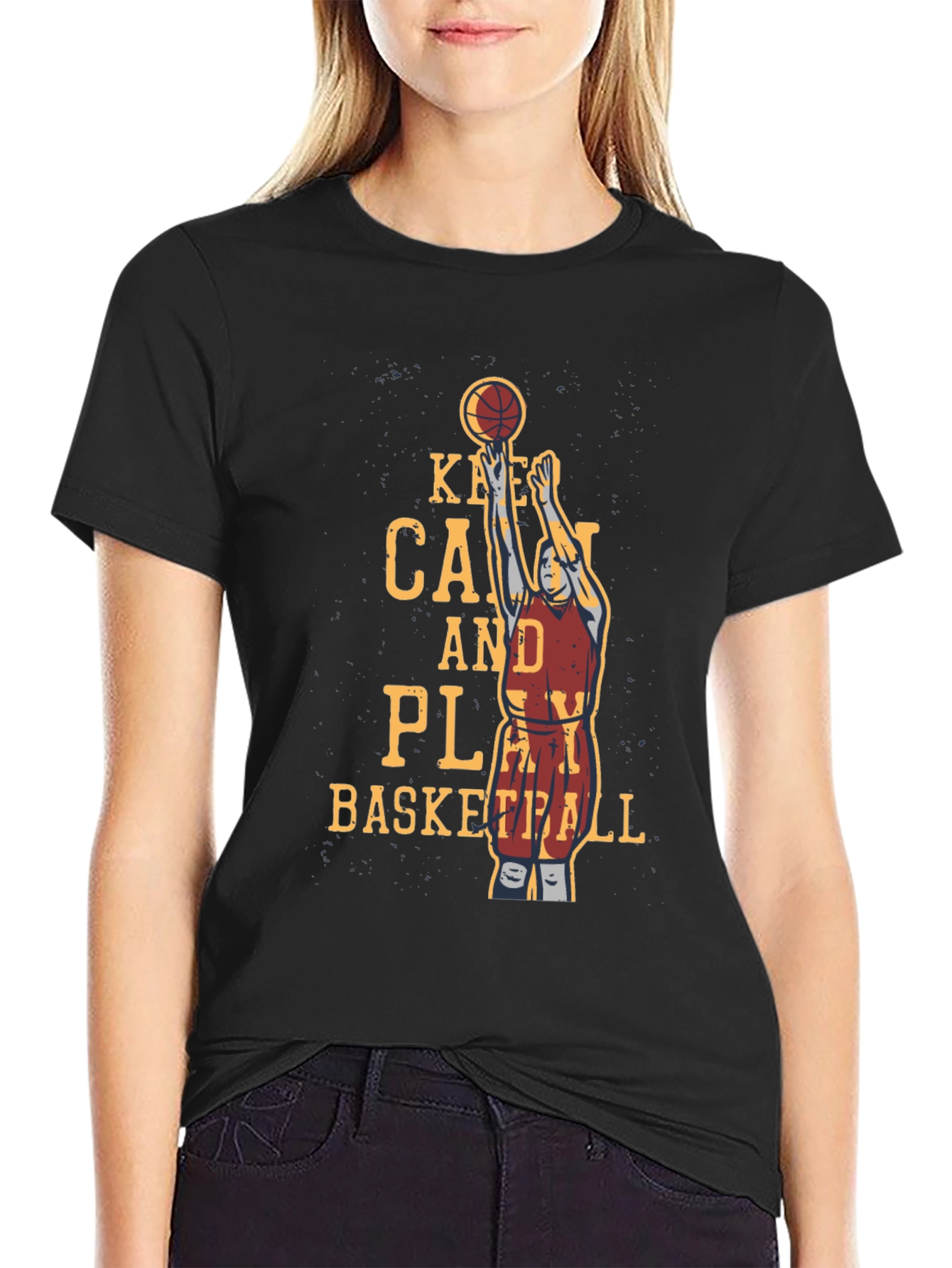 Basketball Graphic T-Shirt - Keep Calm and Play