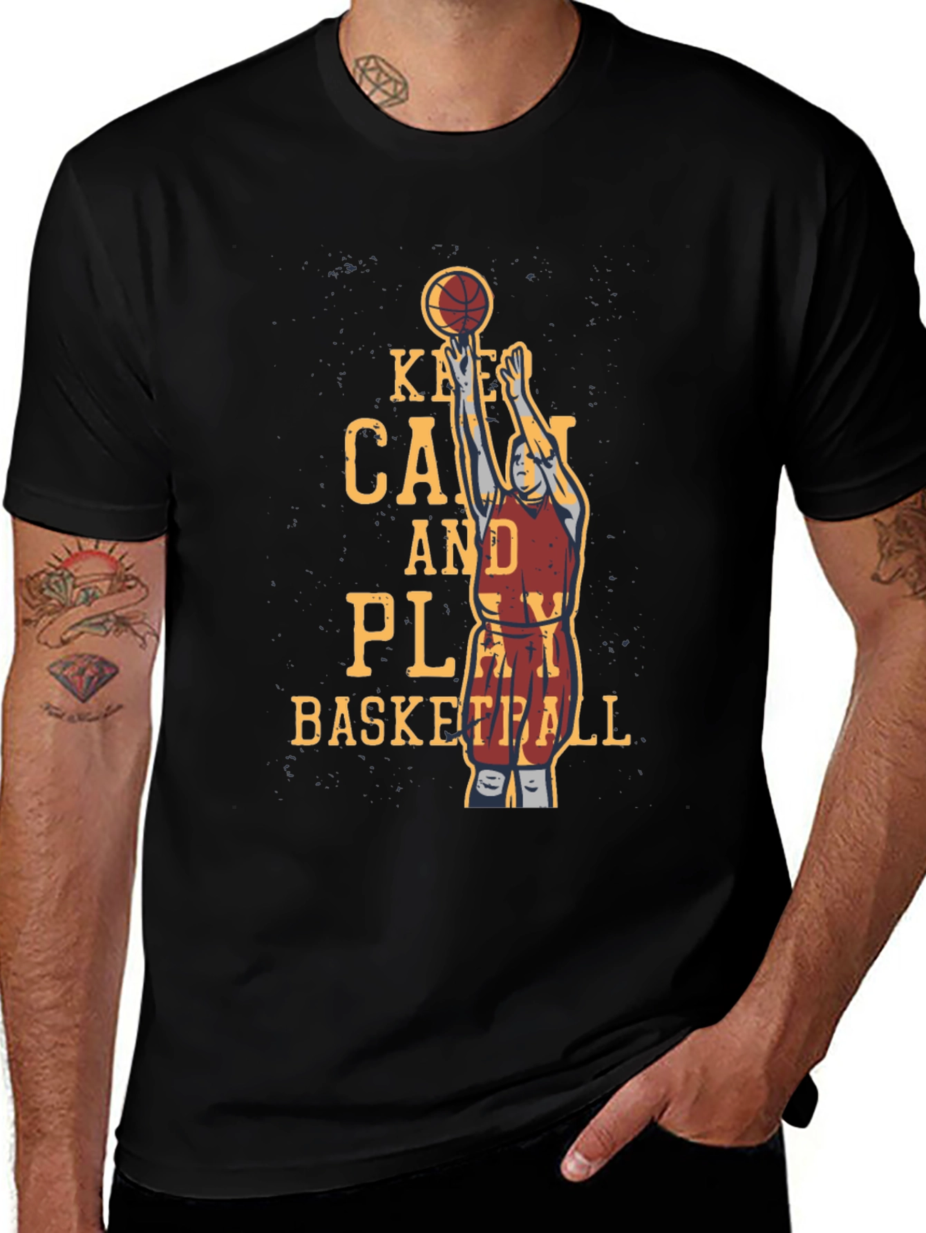 Basketball Graphic T-Shirt - Keep Calm and Play