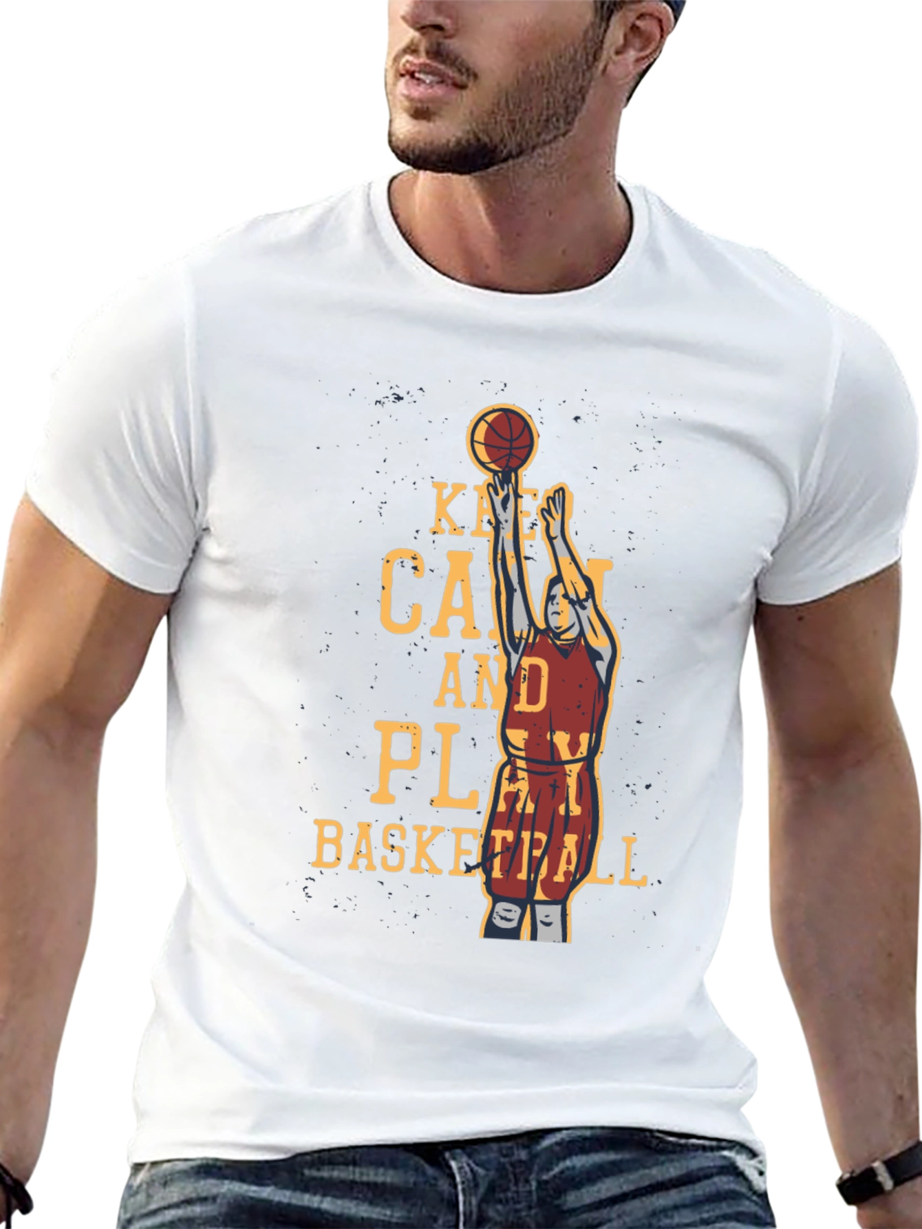 Basketball Graphic T-Shirt - Keep Calm and Play