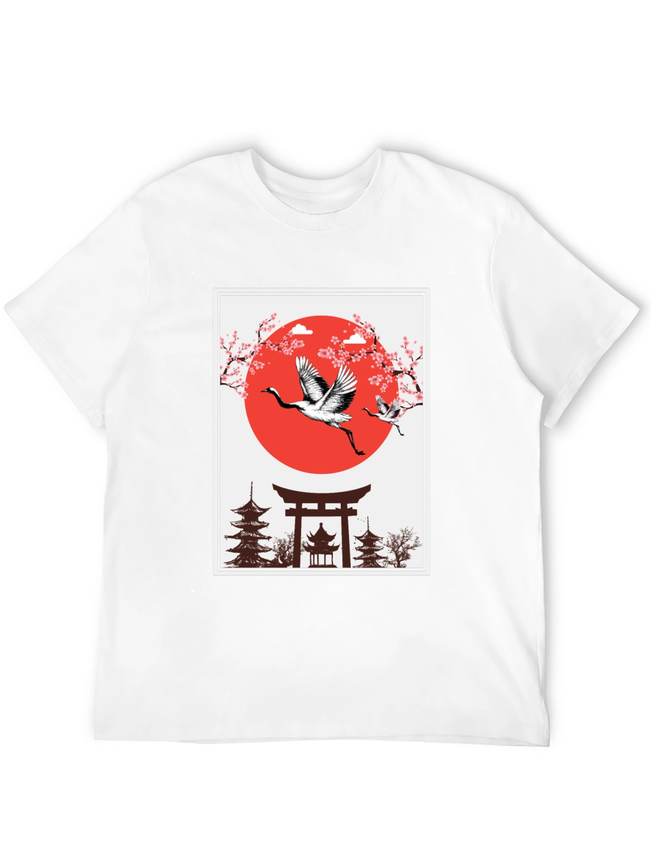 Crane Japanese Art T-Shirt