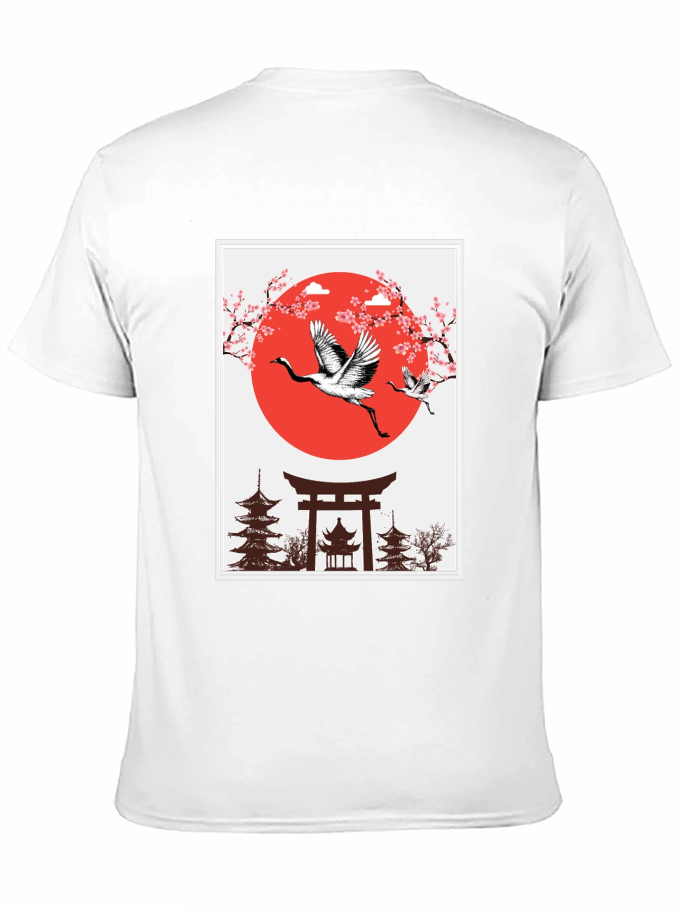 Crane Japanese Art T-Shirt