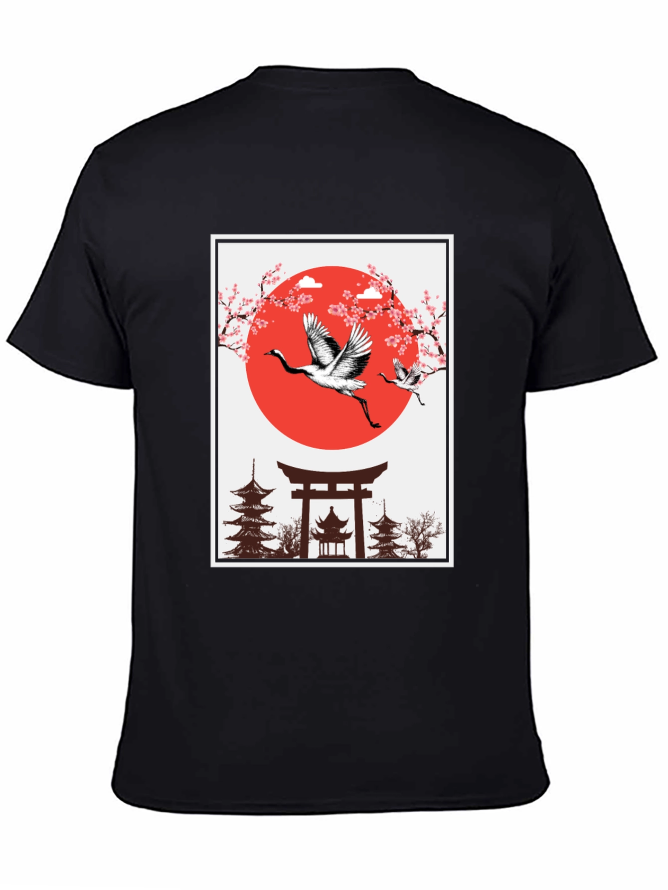 Crane Japanese Art T-Shirt