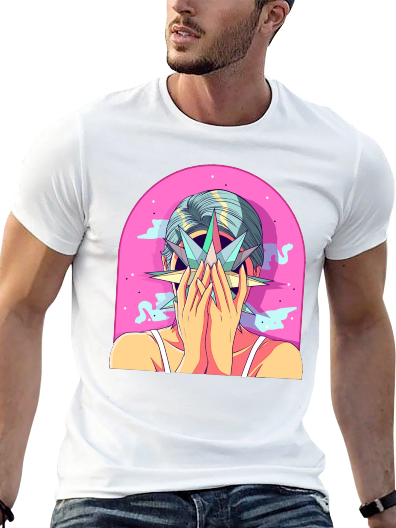 Abstract Graphic Tee - Artistic Print T-Shirt