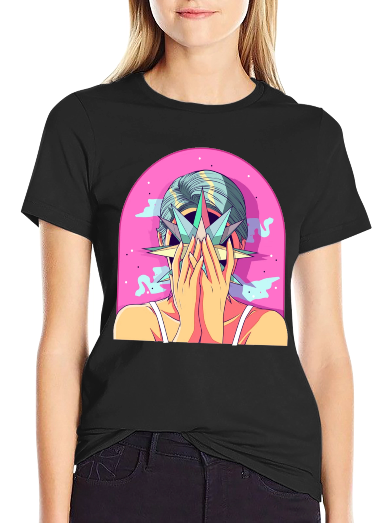 Abstract Graphic Tee - Artistic Print T-Shirt