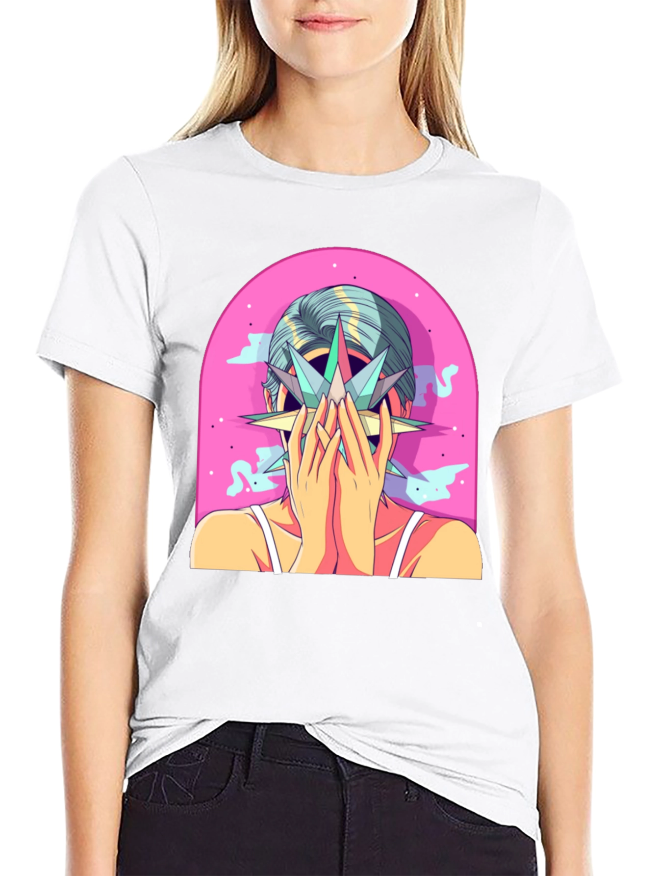 Abstract Graphic Tee - Artistic Print T-Shirt