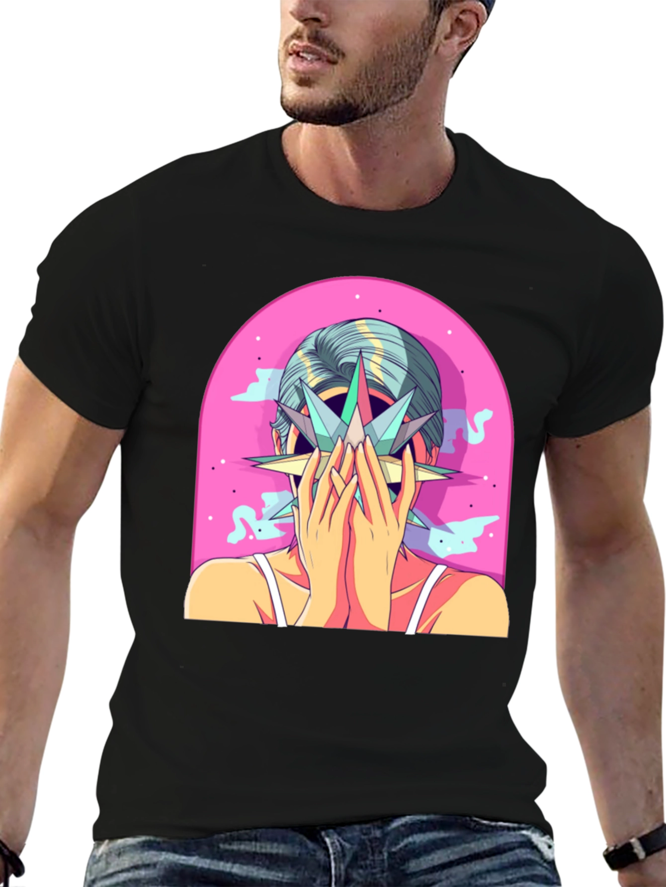 Abstract Graphic Tee - Artistic Print T-Shirt