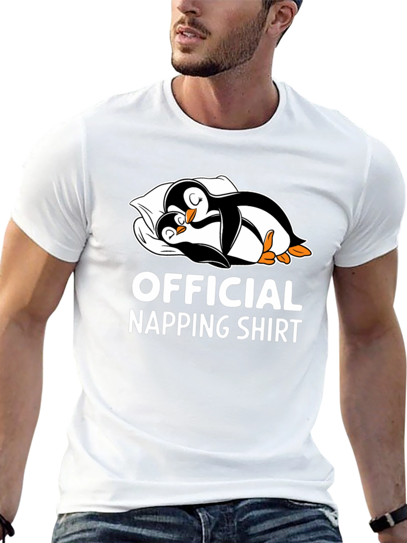 Official Napping Shirt: Cute Penguin Sleep Tee