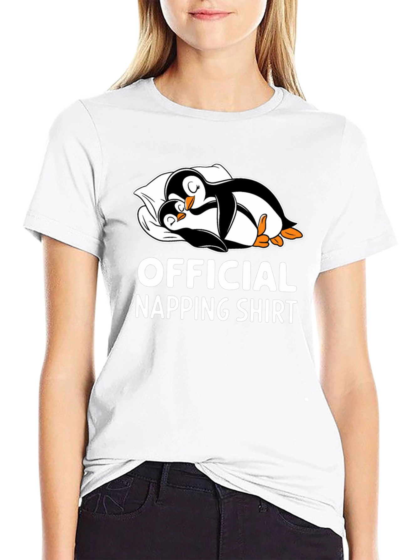 Official Napping Shirt: Cute Penguin Sleep Tee